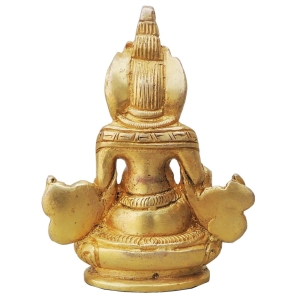 Brass Kuber Ji God Idol Statue 3 x 1.5 x 4.2 Inch Brass Home Decor