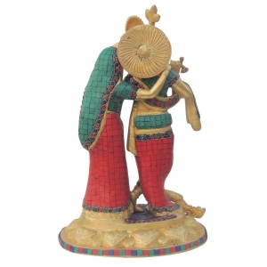 Brass Radhe Krishna Statue God idol - 10.6*8*17 inch (BS399 M)