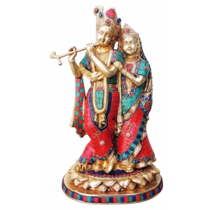 Brass Showpiece Radha Krishna God Idol Statue decorative
