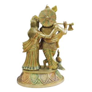 Brass Showpiece Radha Krishna God Idol Statue - 10*8*16 Inch (BS399 X)