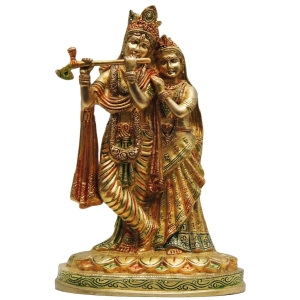 Brass Radha Krishna God Idol Statue 6.5x4.5x10.5 Inch Handcrafted Decor