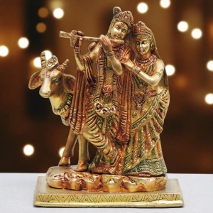Brass Showpiece Radha Krishna idol decorative statue