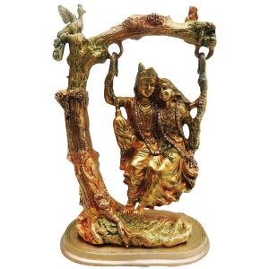Brass Showpiece Radha Krishna Jhula decorative idol