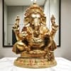 Brass Showpiece Ganesh Ji Statue - decorative home accent