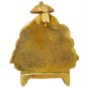 Brass Showpiece Laxmi Ji with Chati God Idol Statue - 2.5*1*3 inch (BS416)