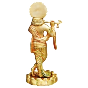 Brass Krishna Colour Statue 4.5 Inch x 4.3 Inch x 11 Inch