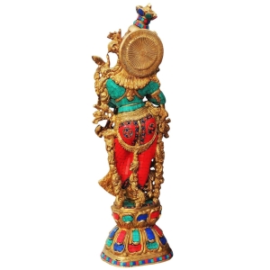 Brass Showpiece Radha Ji Statue - 11*6.5*28.8 Inch (BS467 R)