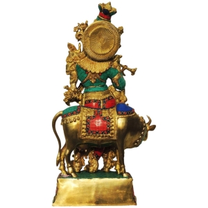 Brass Krishna Stone -14.5*8*26 (BS469)
