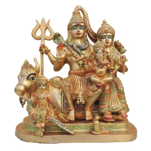 Brass Shiv Parivar - 13 Inch Brass Statue Set - 14 Kg Weight
