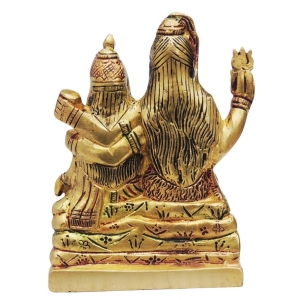Brass Shiv Parivar Statue - 4 Inch Length, 2 Inch Width, 5.2 Inch Height