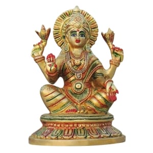 Brass Showpiece Laxmi Ji God Idol Statue - 5.4*5.4*8 Inch (BS497 L)