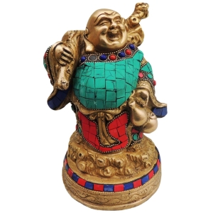 Brass Showpiece Laughing Buddha Statue Brass decor
