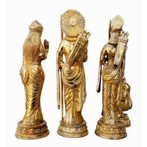 Brass Ramdarbar Statue - 10.5 x 6.5 x 12.4 Inch, Brass Material, 9.15 Kg