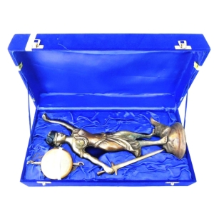 Brass Justice Lady Statue With Velvet Box - 4x4x14 Inch