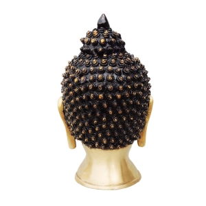 Brass Buddha Head Statue Antique Finish 8.5x7.5x15 Inch Home Decor