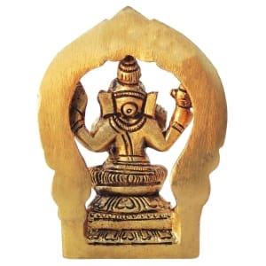 Brass Showpiece Ganesh Ji God Idol Statue - 2.8*1*3.5 Inch (BS596 G)