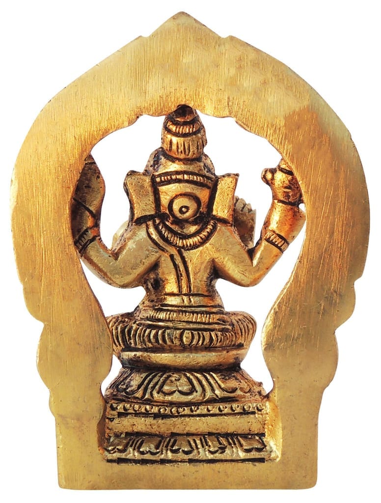 Brass Showpiece Ganesh Ji God Idol Statue - 2.8*1*3.5 Inch (BS596 G) - Image 4