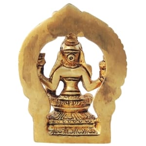 Brass Showpiece Laxmi Ji With Frame God Idol Statue - 2.8*1*3.5 Inch (BS596 L)