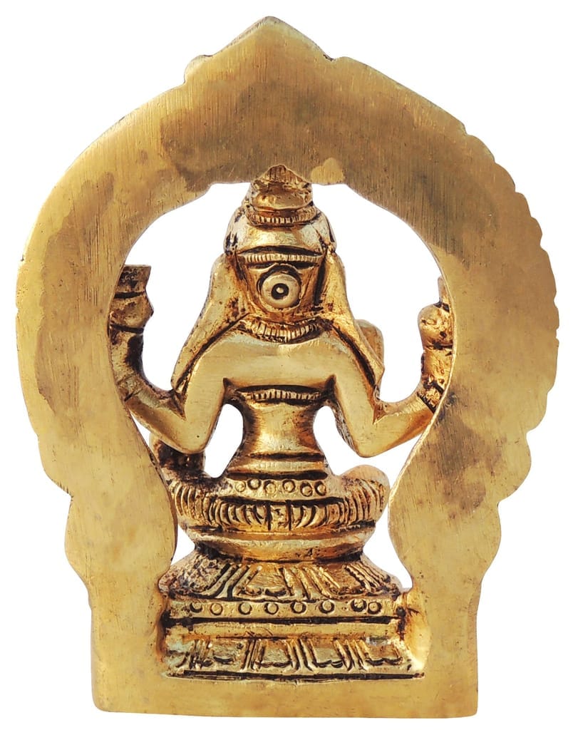 Brass Showpiece Laxmi Ji With Frame God Idol Statue - 2.8*1*3.5 Inch (BS596 L) - Image 3