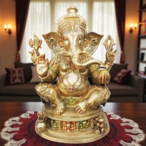 GANESHJI-16*9.4*20.5 Inches brass statue