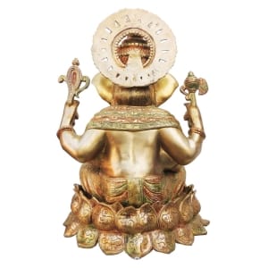 Brass Showpiece Ganesh Ji Statue - 15.5*12*20.8 Inch (BS612 A)