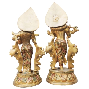 Brass Showpiece Radha Krishna God Idol Statue 12x5.3x13 Inch