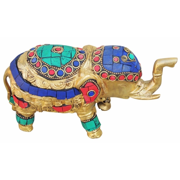 Brass Showpiece Elephant Statue in decorative design