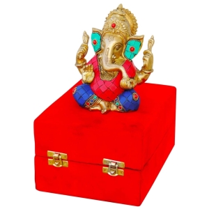 Brass Showpiece Ganesh Ji stone God Idol Statue - 5*3*6 inch (BS656)