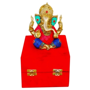 Brass Showpiece Ganesh Ji stone God Idol Statue - 5*3*6 inch (BS656)
