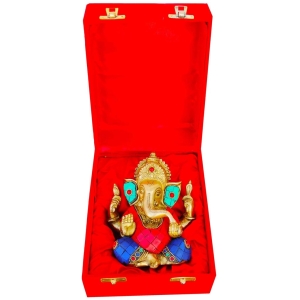Brass Showpiece Ganesh Ji stone God Idol Statue - 5*3*6 inch (BS656)