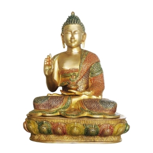 Brass Showpiece Buddha Statue - decorative home decor