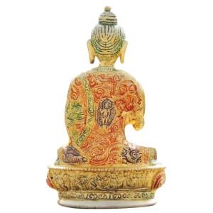 Brass Buddha Statue - 4.7 Inch Height, 3 Inch Width, 7.7 Inch Length