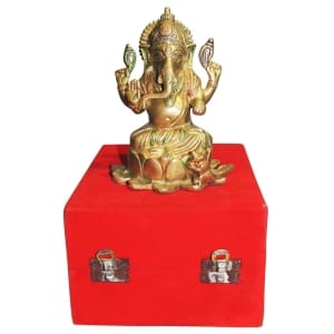 Brass Showpiece Ganesh Ji Statue  - 4.5*4*6 Inch (BS664 B)