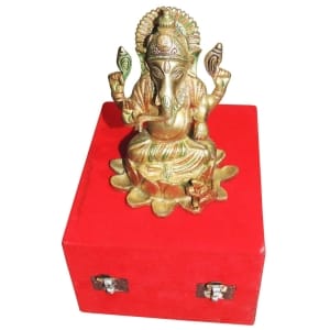 Brass Showpiece Ganesh Ji Statue  - 4.5*4*6 Inch (BS664 B)