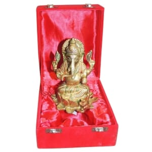 Brass Showpiece Ganesh Ji Statue  - 4.5*4*6 Inch (BS664 B)