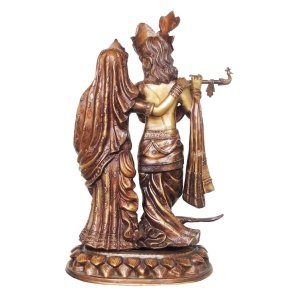 Brass Showpiece Radha Krishna God Idol Statue - 18.5*10.4*30 Inch (BS683 B)