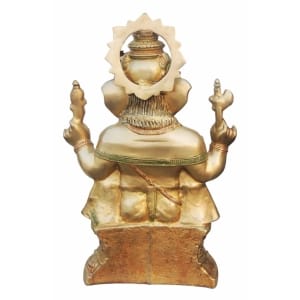 Brass Showpiece Ganesh Ji Big Statue - 18*11.8*26.8 Inch (BS739)