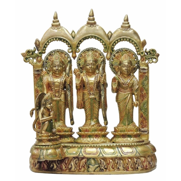 Brass Showpiece Ram Darbar God Idol Statue 14 inch