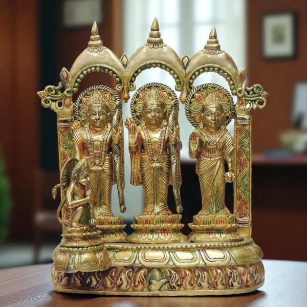 Brass Showpiece Ram Darbar God Idol Statue 14 inch