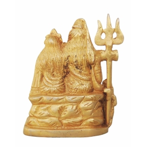 Brass Shiv Parivar Idol Statue 3.5x2x4.5 Inch Handmade Spiritual Decor