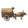 Brass Showpiece Bull Cart Statue in brass material