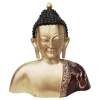 Brass Showpiece Buddha Head and Chest Statue Brass