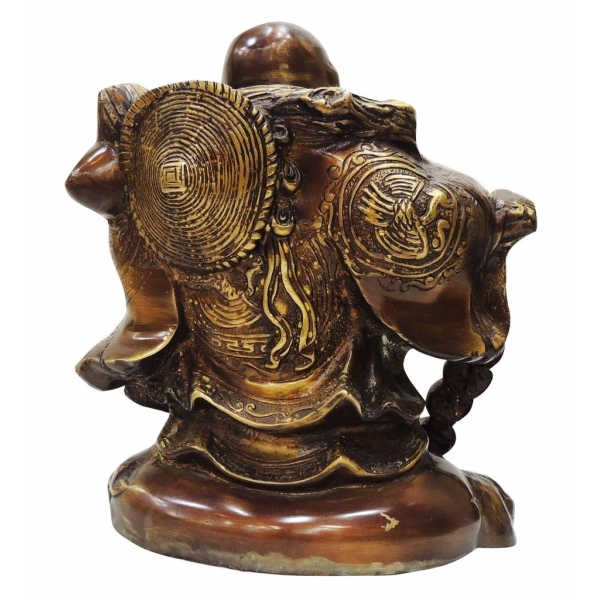 Brass Showpiece Laughing Budha Antique Statue home decor