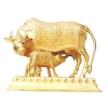 Brass Cow and Calf Statue - decorative brass art