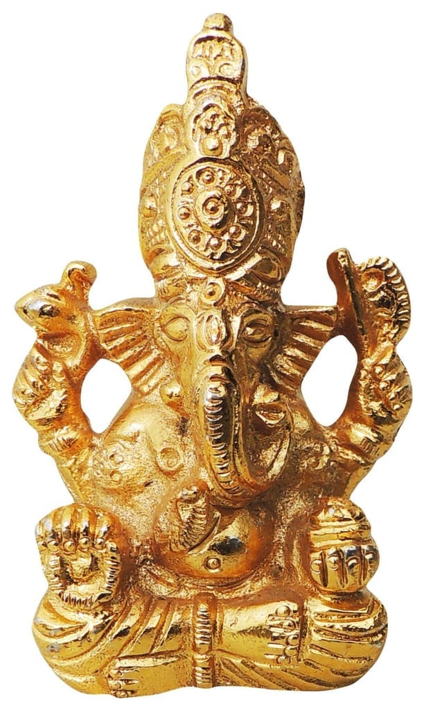 Brass Showpiece Ganesh Ji Statue - 1.5*1.5*3 Inch (BS815 A) - Image 2