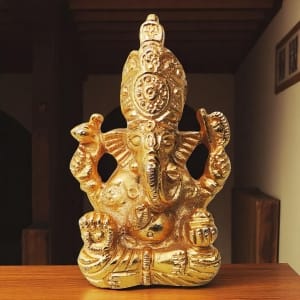 Brass Showpiece Ganesh Ji Statue - 1.5*1.5*3 Inch (BS815 A)