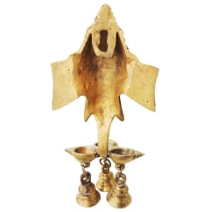 Brass Showpiece Wall Haning Ganesh Ji With Bell - 4.5*3.5*10 Inch (BS822 A)