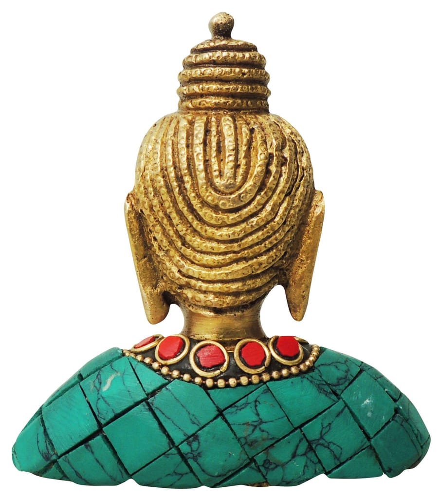 Brass Showpiece Buddha Face Statue - decorative home accent