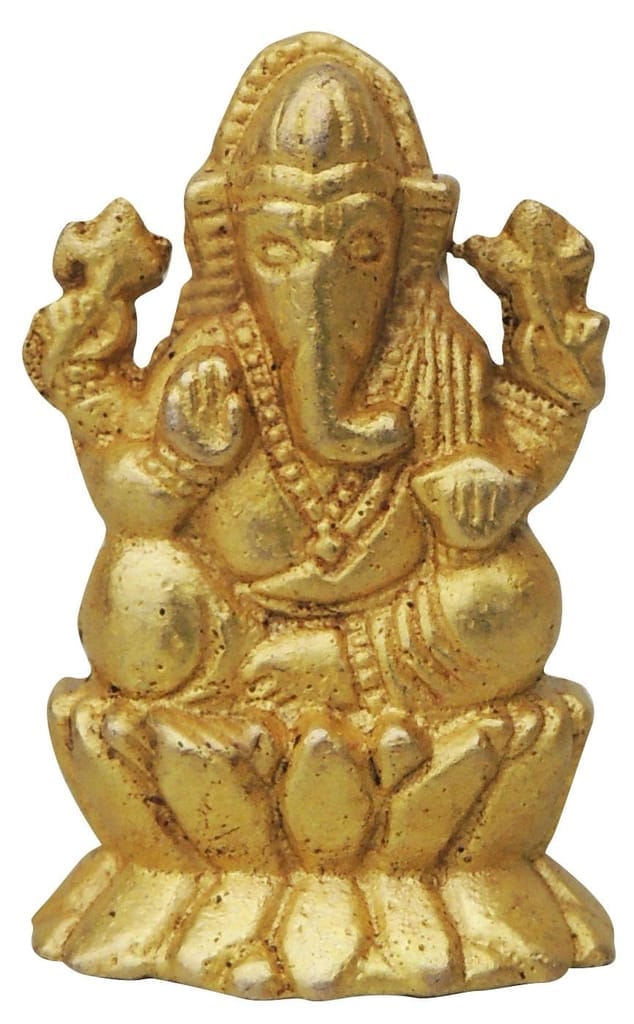 Brass Showpiece Ganesh Ji Statue - brass material