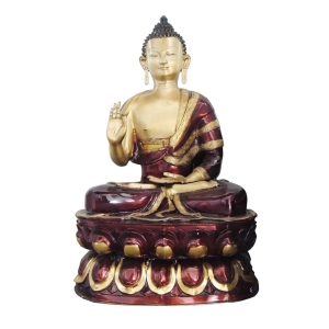 Brass Showpiece Buddha Statue with antique finish